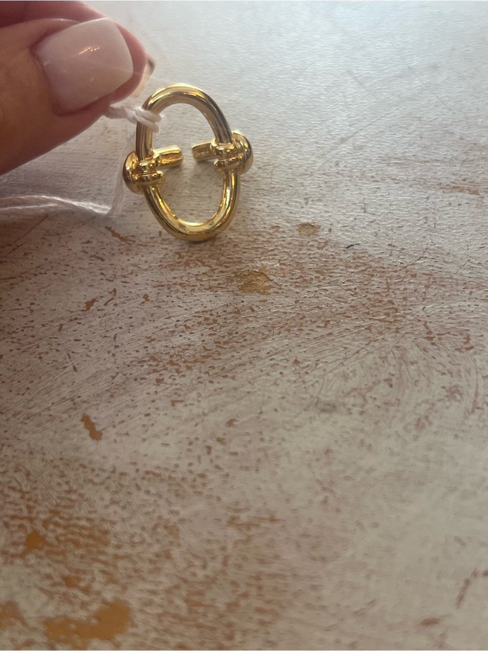 Source Unknown Gold Oval Knot Ring - Shiny Gold